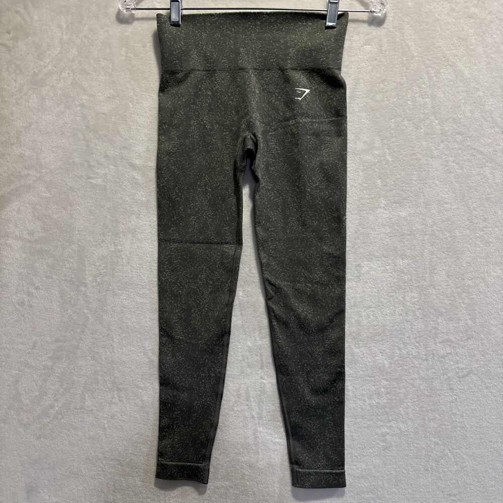 Gymshark Adapt Fleck Seamless Compression Leggings Olive Green Women's Size XS?